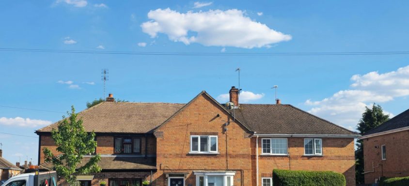 Roof Scrape Including Biocide Treatment
